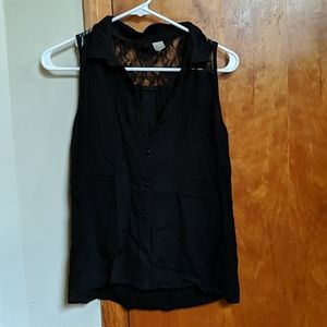 H & M sleeveless black shirt
